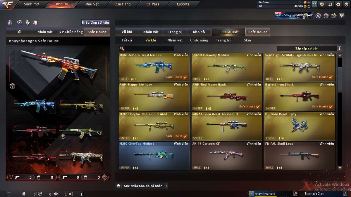 shop acc cf uy tin gia re